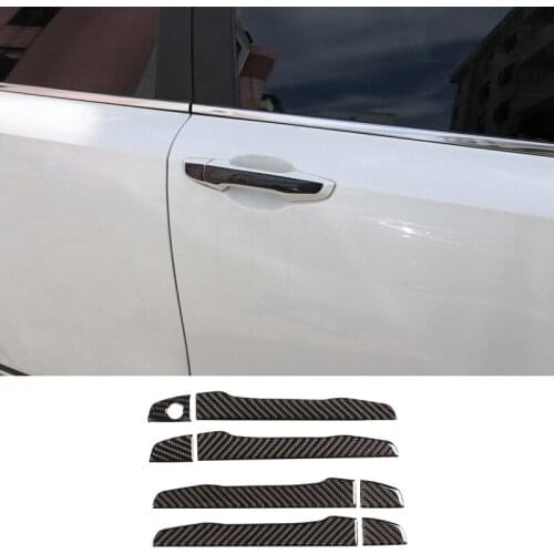 8Pcs Carbon Fiber ABS Exterior Door Handle Cover Trim for Honda CR-V CRV 2016-2019 Car Stylings