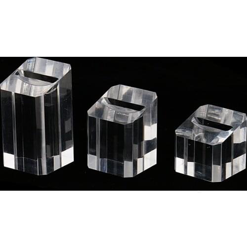 3pcs/Set Acrylic Clear Ring Display Stand Holder For Engagement Wedding Ring