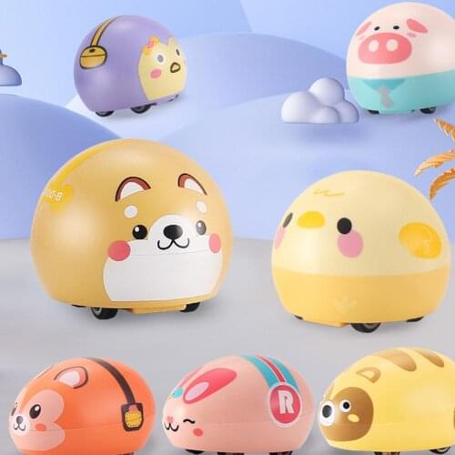 Creative Inertia Car Toy Random Box Exquisite Fall Resistant Animal Design Cute Animal Pull Back Car for Kids