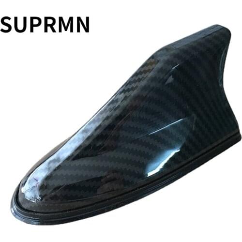 Car carbon fiber shark fin antenna Decorative car radio signal enhancement antenna Modified universal antenna
