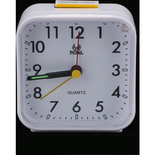 Battery Operated Travel Alarm Clock Lighted On Demand And Snooze Square Features Alarm Clocks for night time viewing