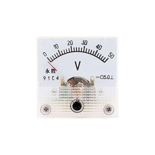 DC 0-50V Analog Volt Voltage Measurement Voltmeter Panel Meter