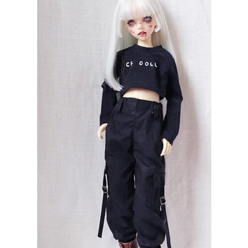 D03-P377 children toy BJD DD SD MSD 1/6 1/4 1/3 dolls clothes Short overalls T-shirt pants 1pcs