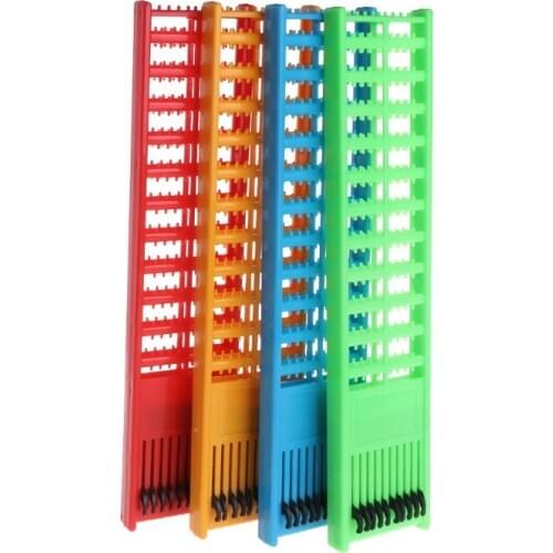 Fishing Rig Board Plastic Double Side Spring Hooks Storage Catch Holder Random U2JB