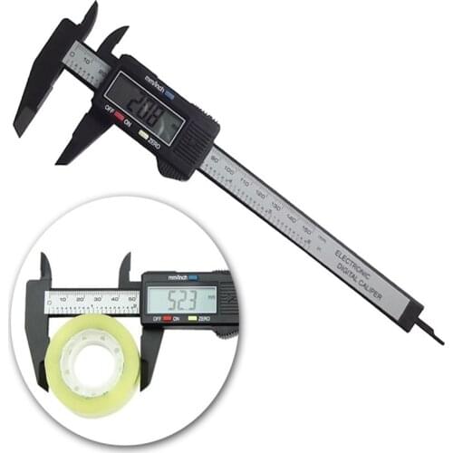 Electronic Digital Caliper 1 Pc 6inch Micrometer LCD Digital Carbon Fiber Vernier Caliper Gauge Micrometer