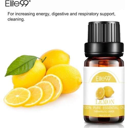 Elite99 10ml Lemon Pure Essential Oils Aromatherapy Diffusers Essential Oils Massage Relieve Stress Oil Help Sleep Air Care