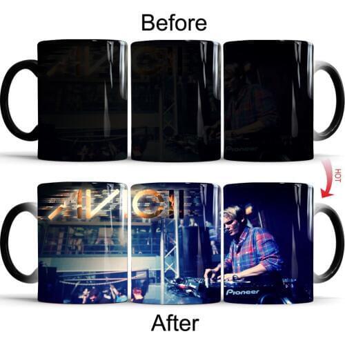 Avicii Ceramic Coffee Magic Mug Change Color Changing Cups