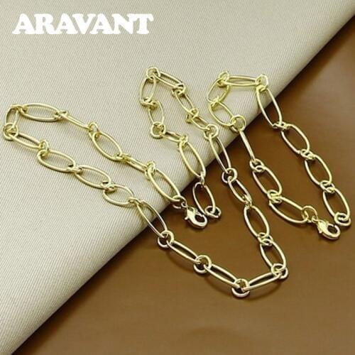 Bridal Jewelry Set Silver 925 Gold Color Necklaces Bracelets Set For Women Wedding Party Jewelry