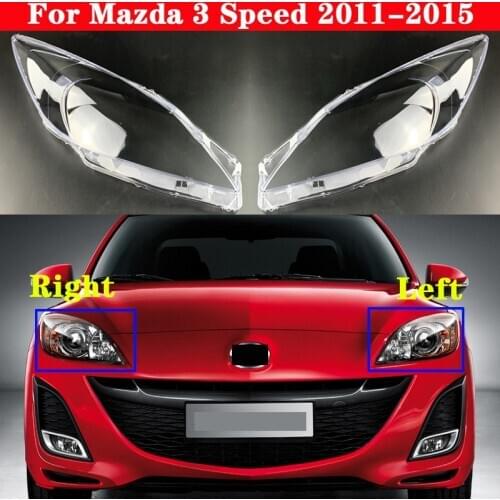 Car Front Headlight Cover For Mazda 3 Speed 2011-2015 Auto Headlamp Lampshade Lampcover Head Lamp light Covers glass Lens Shell