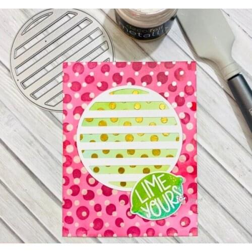 Mmao Crafts Metal Steel Cutting Dies New Striped round frame Stencil For DIY Scrapbooking Paper/photo Cards Embossing Dies