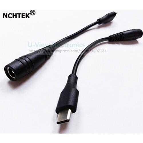 NCHTEK Type C USB-C Male to DC 5.5*2.1mm Female Jack Power Charge Extension Cable About 10CM/Free Shipping/10PCS