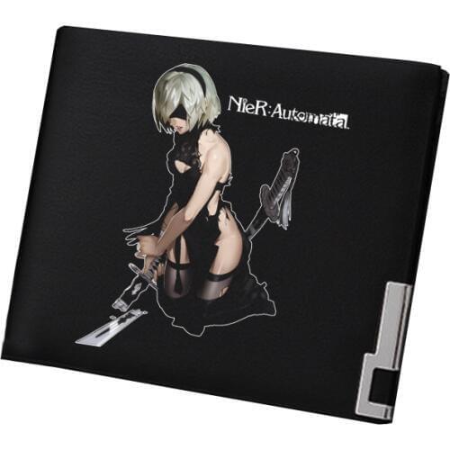 NieR:Automata Pu Leather Short Wallet Sexy Women Long Purse YoRHa No. 2 Type B ID Card Holder Anime Money Bag Gift Carteira