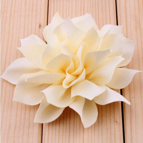 Wholesale 20Pcs/Lot High Quality Diameter 9Cm Fabric Flowers Artificial Flower Wedding Boutonniere Handmade DIY Hair Accessoires