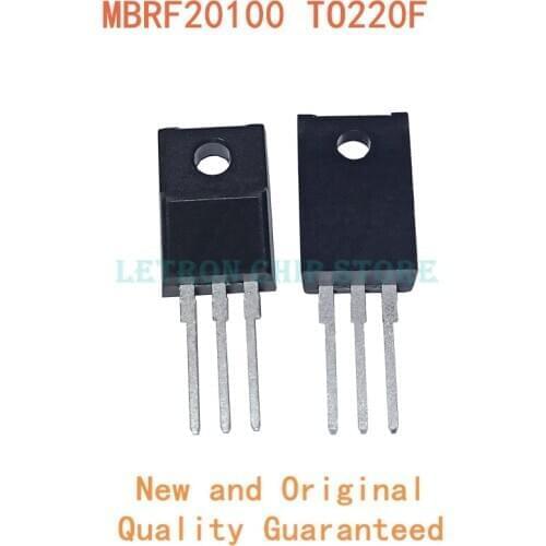 10PCS MBRF20100CT TO-220F MBR20100CT 20100CT B20100G MBRF20100CTG TO220F SCHOTTKY DIODE original and new