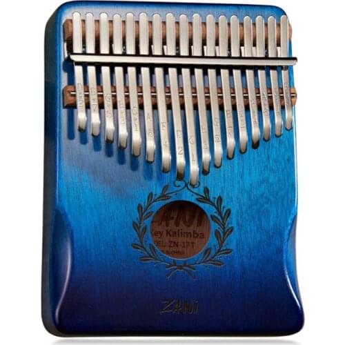 Zani Kalimba Thumb Piano 17 Keys With Engraved Notes Olive Branch Pattern Handhold Cute Finger Piano For Kids Adult Beginner