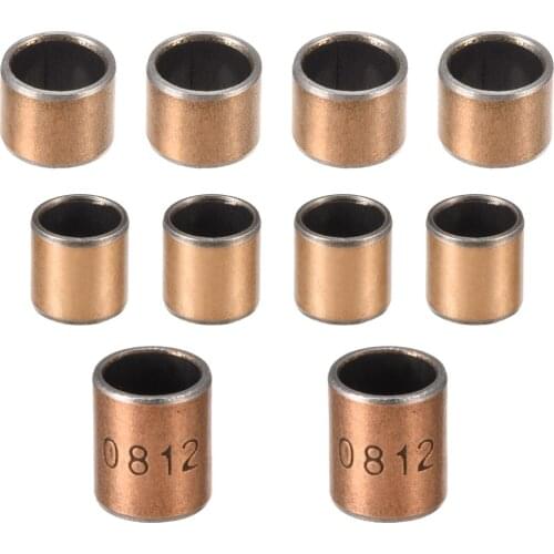 Sleeve (Plain) Bearings 8mm Bore 10mm OD Wrapped Oilless Self-lubricating Bushings Length 5mm 8mm 10mm 12mm 15mm
