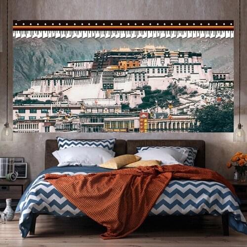 Potala Palace Carpet Wall Fabric Tapestry Tapiz Colgante De Pared Snow Mountain Home Decoration Blanket