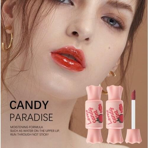 Women Lip Gloss Moisturizing Candy Lip Glaze Long Lasting Lipstick Liquid Cosmetic Tools Lip Cosmetic