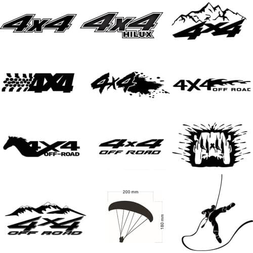 1 Pcs 4x4 sticker decal vinyl off road 4x4 for land rover chevy revo vigo dmax adventure mud funny sticker