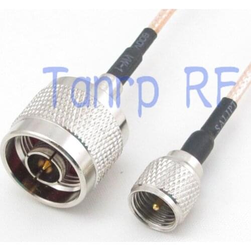 1PCS RG316 extension cable 3feet MINI UHF male plug to N male plug RF adapter connector 1M Pigtail coaxial jumper cable