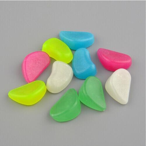 10PCS Luminous Cobblestones Glow In The Dark Artificial Pebbles Garden Fish Tank Aquarium Stones Decoration Home Ornament Supply