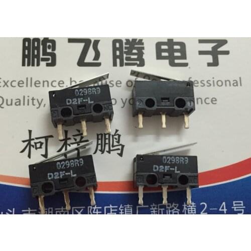10PCS/lot Omron D2F-L 3-pin 3A microswitch small mouse switch