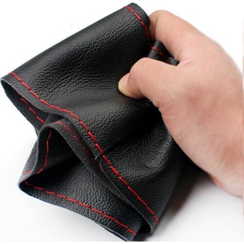 Car Super Fiber Leather Steering Wheel Covers DIY Braid Auto Cover With Needle and Thread Interior Accessories Kits