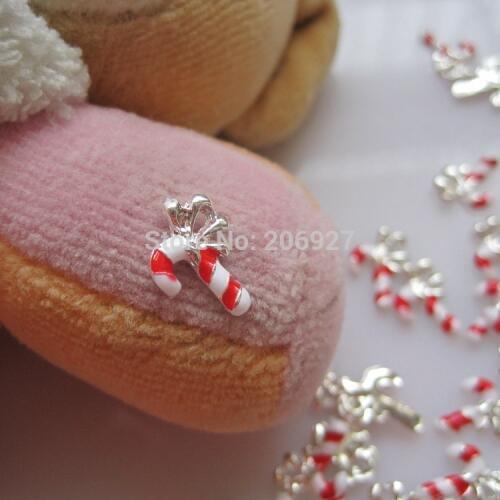 MD-448 10pcs Fancy Rhinestone Christmas Silver Deco Metal Charms Metal Deco Charms Nail Art
