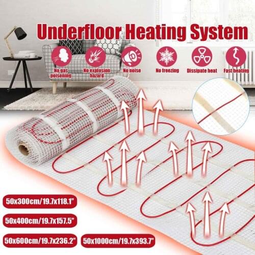 10m Electric Underfloor Heating Mat 150W/M2 50cmX10m Under Tile Warming Mat