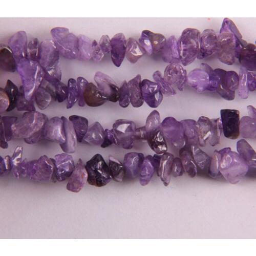 Purple Crystal Chip Loose Beads Strand 32 Inch Jewelry For Woman Gift Making E004