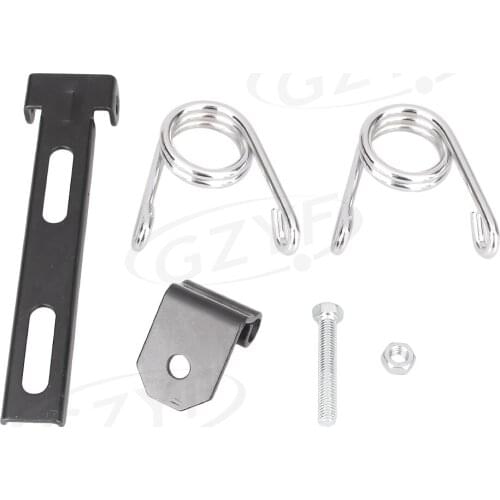 GZYF Sliding T-Bar with Swivel Bracket and Hardware Kit & 2pcs Solo Seat Barrel V-Type Spring For Custom Harley-Davisdon models