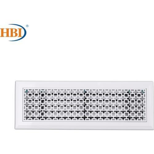 HBI 500mm*150mm White Rectangular Plastic Frame Steel Decorative Air Grille Vent Retro Style Outlet Pattern-peace Everywhere