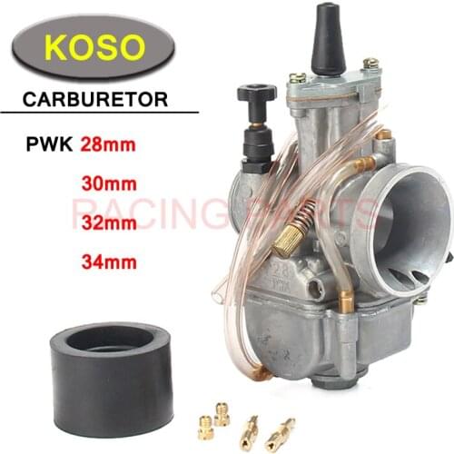 PWK 28 30 32 34mm KEIHIN KOSO Carburetor Carb With Power Jet 2T 4T For Yamaha For Kawasaki Cafe Racer Moped