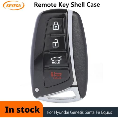 KEYECU Replacement 4 Buttons Smart Remote Car Key Shell Case Blade FOB for Hyundai Genesis Santa Fe Equus Azera ix35 ix45 Tucson