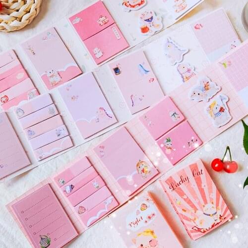 Square Sticky Notes 50 Sheets Post-it Kawaii Self-Stick Notebook Memo Pads Sticker Paper for Office School Stationery Supplies