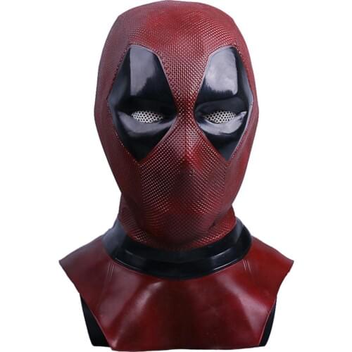 Fast delivery Deadpool Mask Latex Deadpool 2 Cosplay Costume Props Wade Winston Wilson Headwear Helmet Mask Halloween Superhero