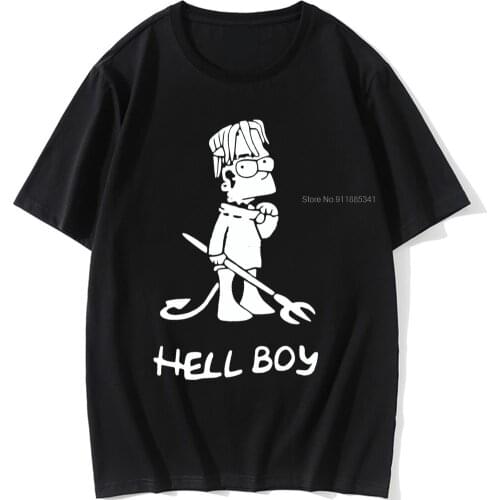 Summer Hot Sale Casual T-shirt Lil peep Hellboy Hell Boy Harajuku Fashion Tshirt Street Unisex T-shirt Aesthetic Creation Tops