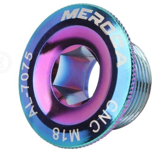 MTB Aluminum Alloy CNC Screw Mountain Bike Crank Cover Screws M18/M20 Bolt Crank Cover Crank Screw Cap Accessory Road Bike Fit