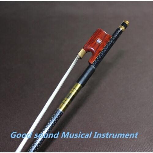 2pcs New light carbon fiber viola bow white horse hair bow snake wood frog