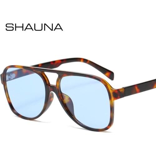 SHAUNA Fashion Women Pilot Sunglasses Retro Men Blue Yellow Shades UV400 Trending Sun Glasses