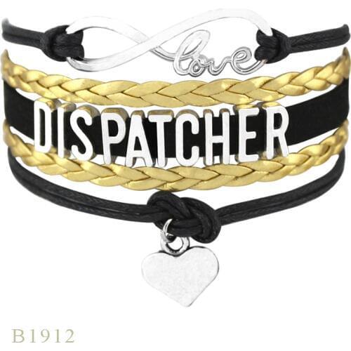 Gift for Dispatchers Infinity Love 911 Dispatcher Heart Bracelets for Women