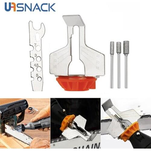5pcs/set Chain Saw Sharpening Attachment Sharpener Guide Drill Adapter Head Chainsaw Sharpening Attachment Rotary Tool Kits