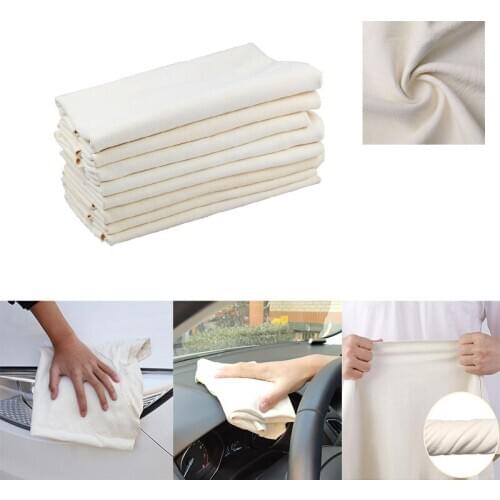 Thicken Natural Real Deerskin Car Wash Cloth Wiper Soft Strong Absorbent Wiping Glass Quick-Drying Towel Home Cleaning Supplies