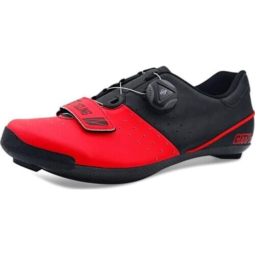 Self-Locking Cycling Road Shoes One Lace Heatmoldable Carbon Fiber Professional Bicycle Breathable Riding Boot Men or Women