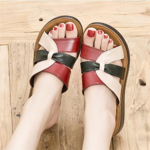 Women Slippers Summer Open Toe Casual Wedge Sandals Ladies Slip-on Flat Beach Sandals Female Soft Bottom Comfortable Shoes