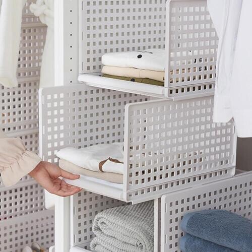 Detachable Multi-layer Wardrobe Clothes Socks Storage Basket Shelf Organizer