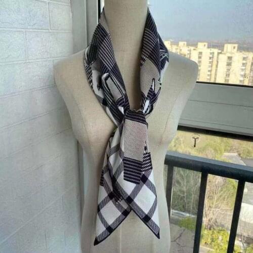 2021 new arrival spring summer classic 100% pure silk scarf twill hand made roll 90*90 cm shawl wrap for women lady gift