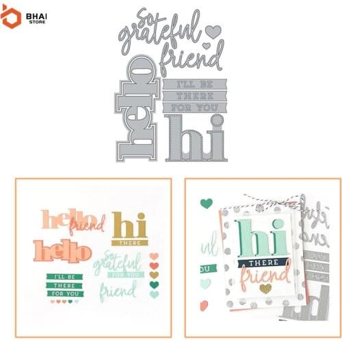 Carbon Steel Metal Cutting Die DIY Greeting Word Suitable for decorative Scrapbook Album Festival Card Making 2021