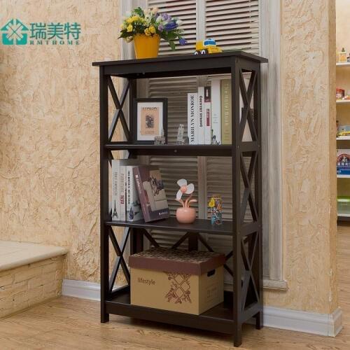 Modern minimalist living room shelf bookcase Korean new creative bedroom floor multi-shelf storage rack storage rack