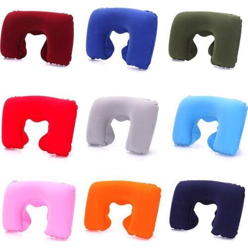 U Shaped Travel Pillow Inflatable Neck Car Head Rest Air Cushion for Travel Office Nap Head Rest Air Cushion Neck Pillow